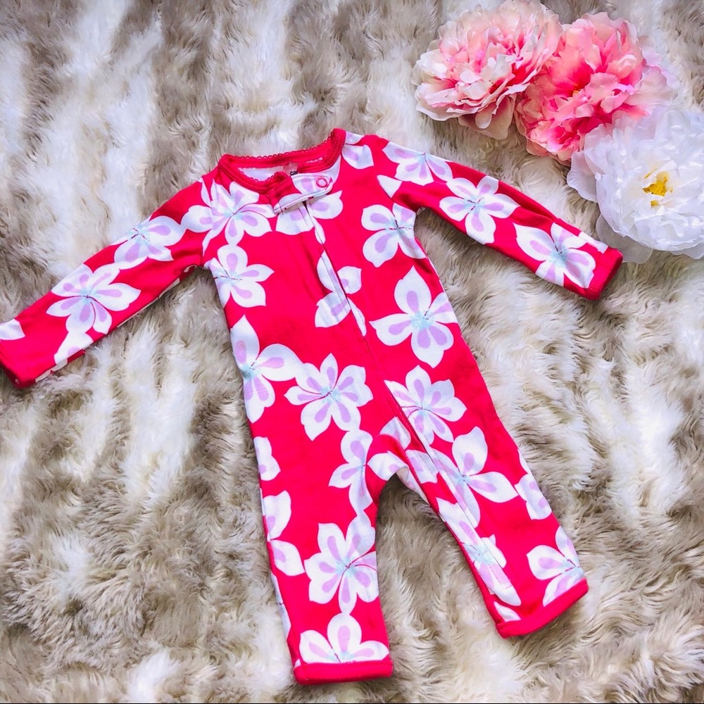 BABY GIRL PINK FOOTSIES NWOT NEWBORN